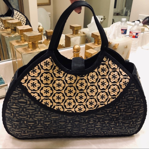 None Listed Handbags - Perfect elegant summer straw purse, web trim